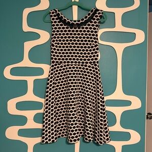 Blue Navy Polka Dot Dress for Wedding/Cocktails/Date Night